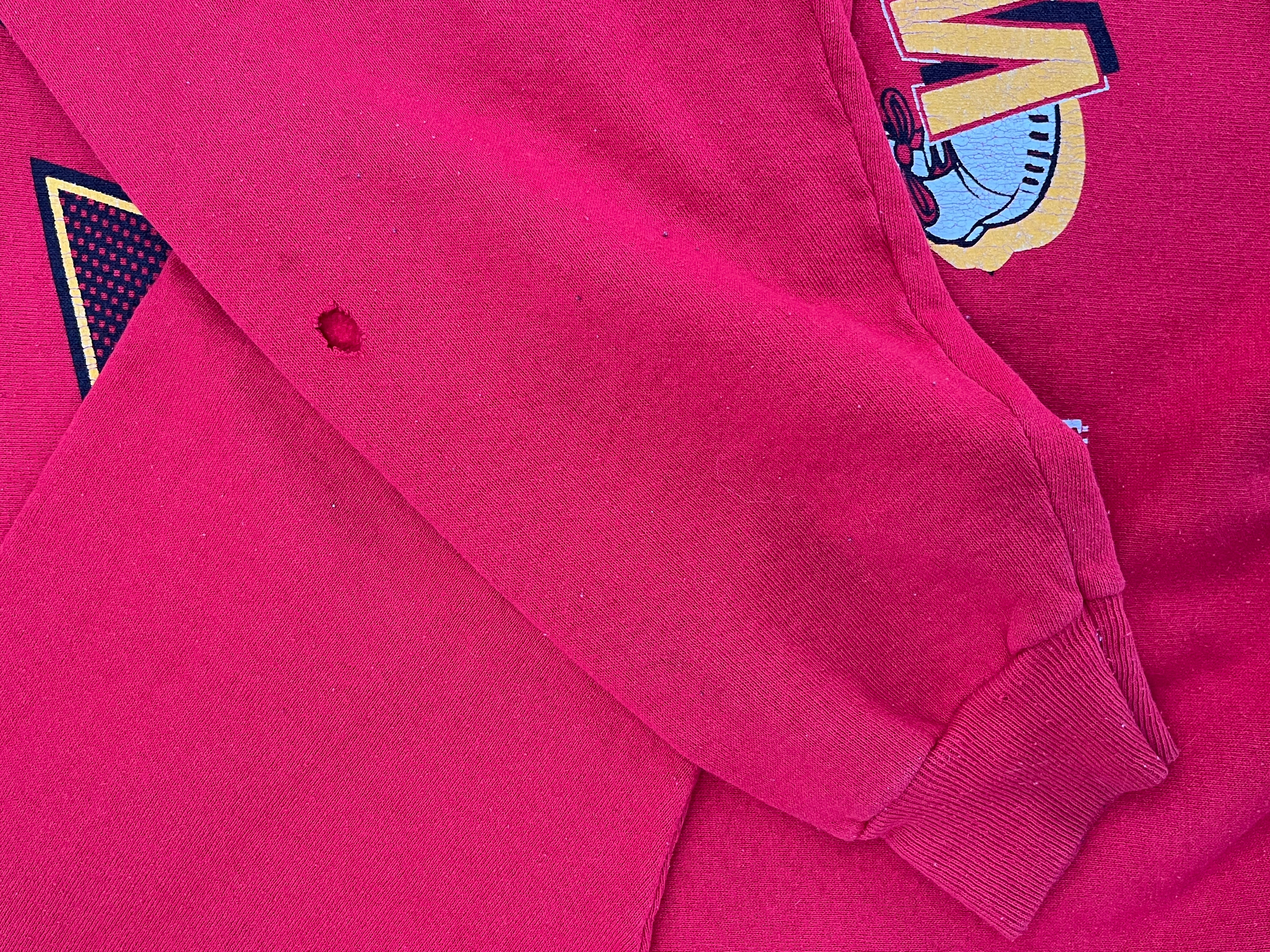 WESTSIDE STOREY VINTAGE | VINTAGE 90S KC WOLF CHIEFS SWEATSHIRT- RED - Westside Storey