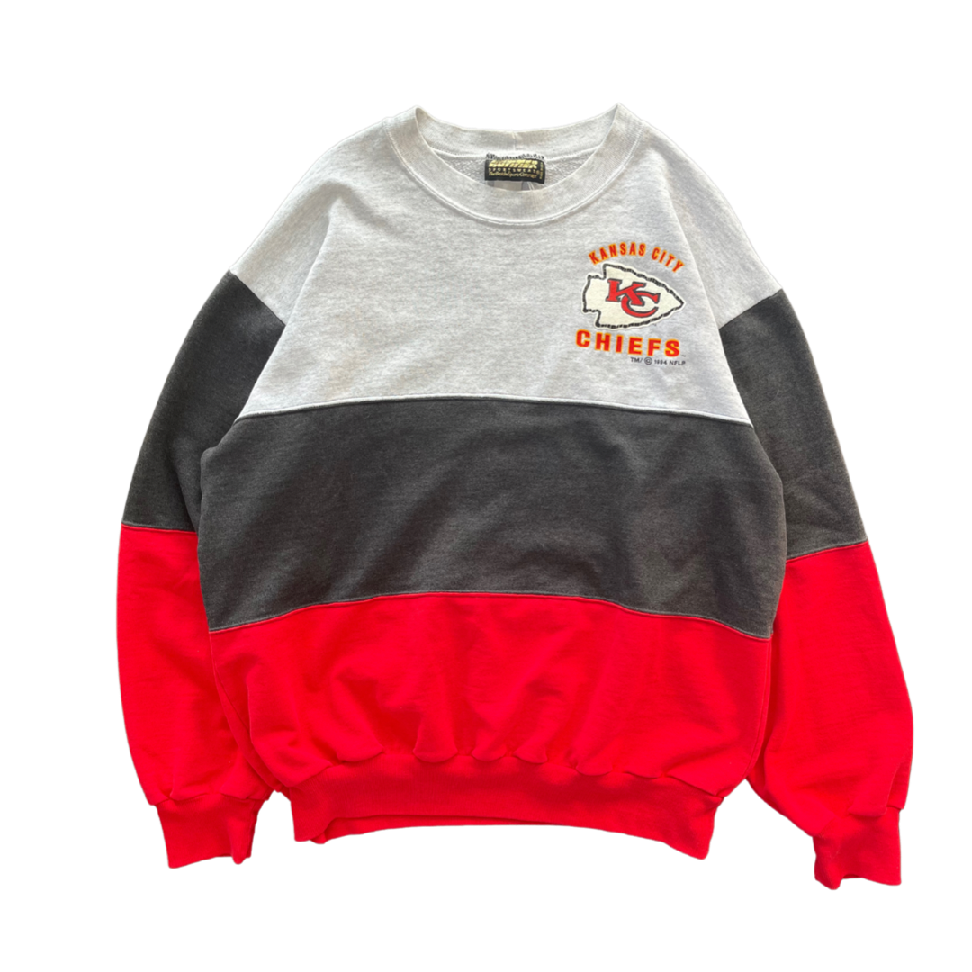WESTSIDE STOREY VINTAGE | VINTAGE 1994 LIGHTWEIGHT KC CHIEFS SWEATSHIRT - GREY/BLACK/RED - Westside Storey