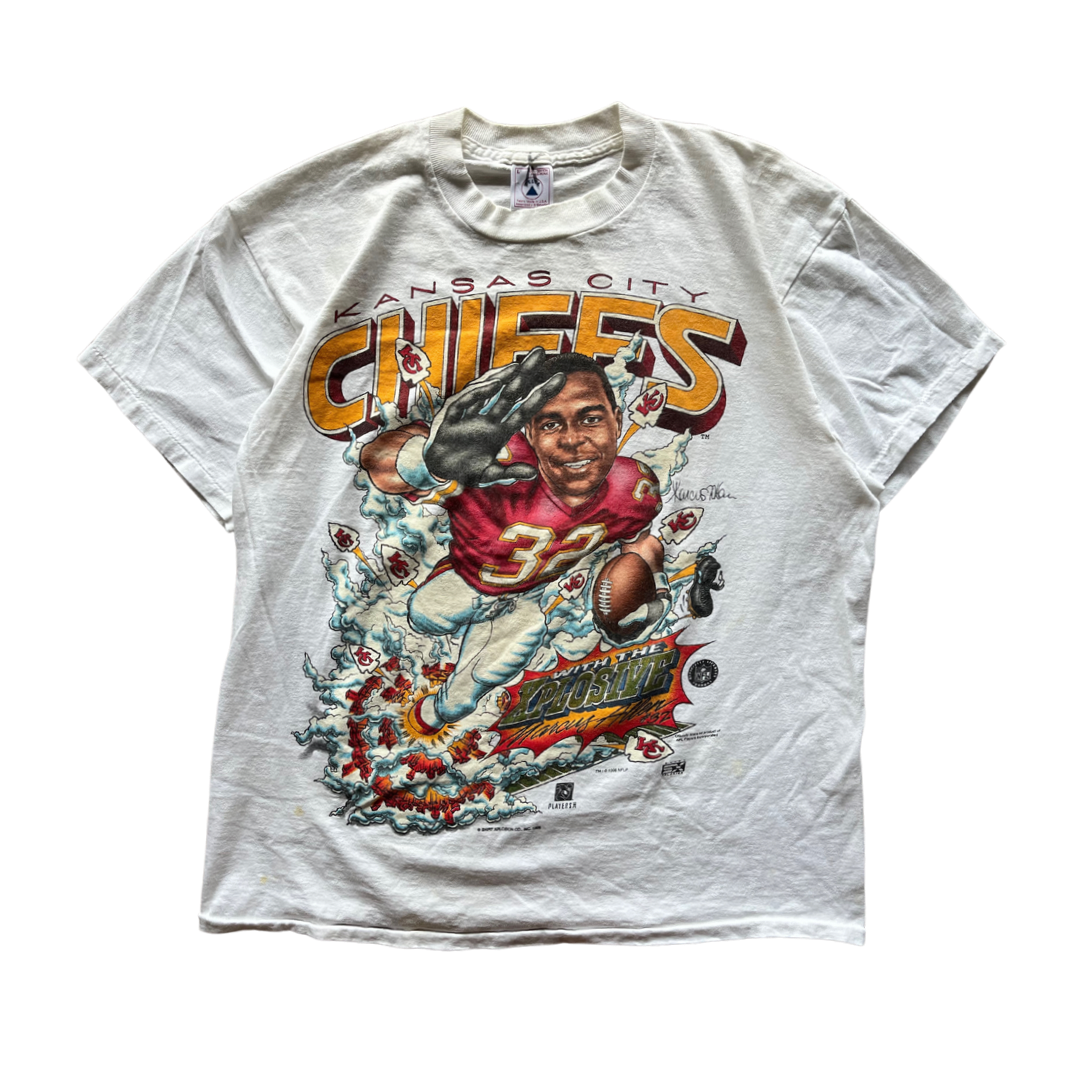 WESTSIDE STOREY VINTAGE | VINTAGE 1996 MARCUS ALLEN CARICATURE CHIEFS T-SHIRT - Westside Storey