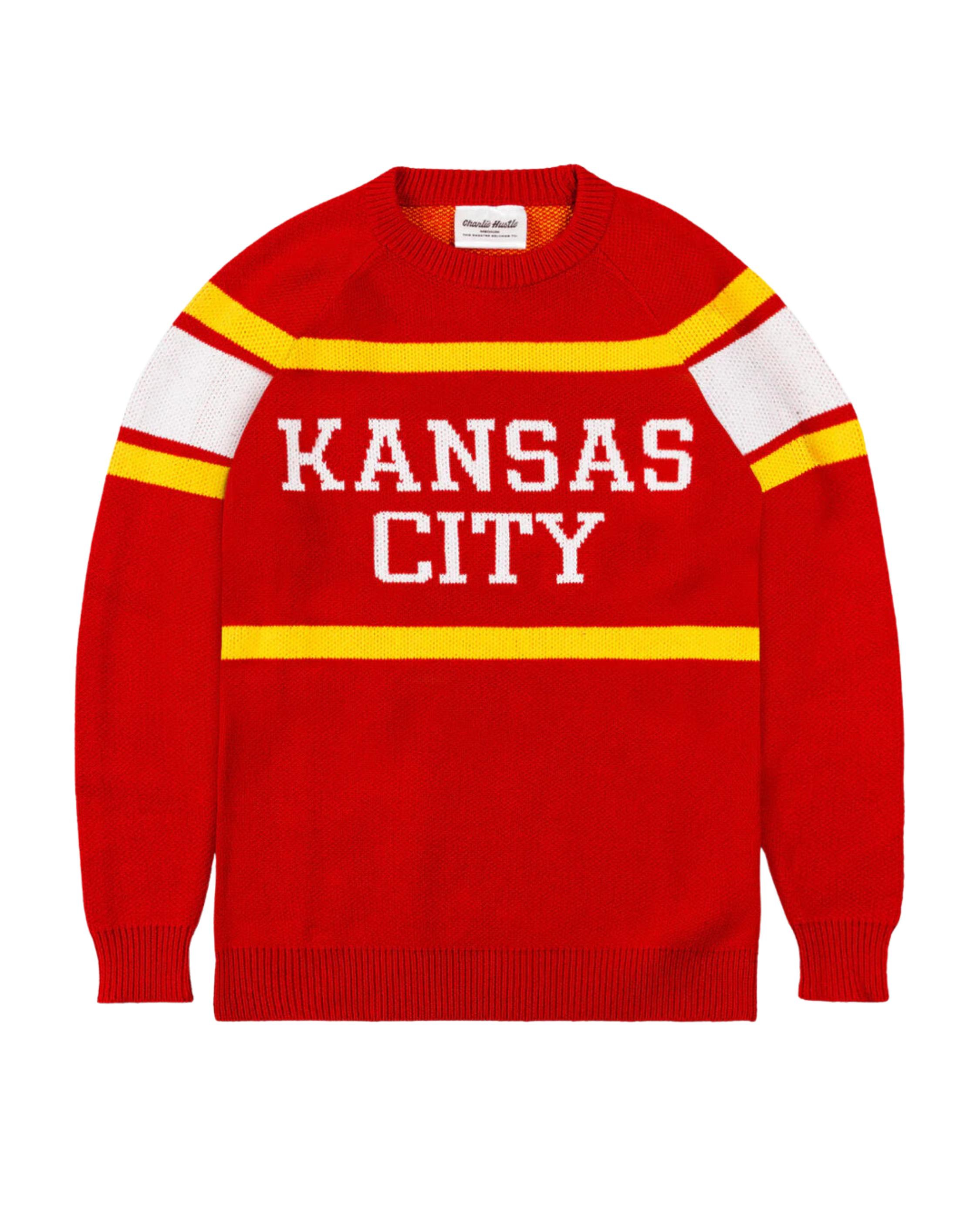 CHARLIE HUSTLE |  KANSAS CITY STRIPES SWEATER (RED) - Westside Storey