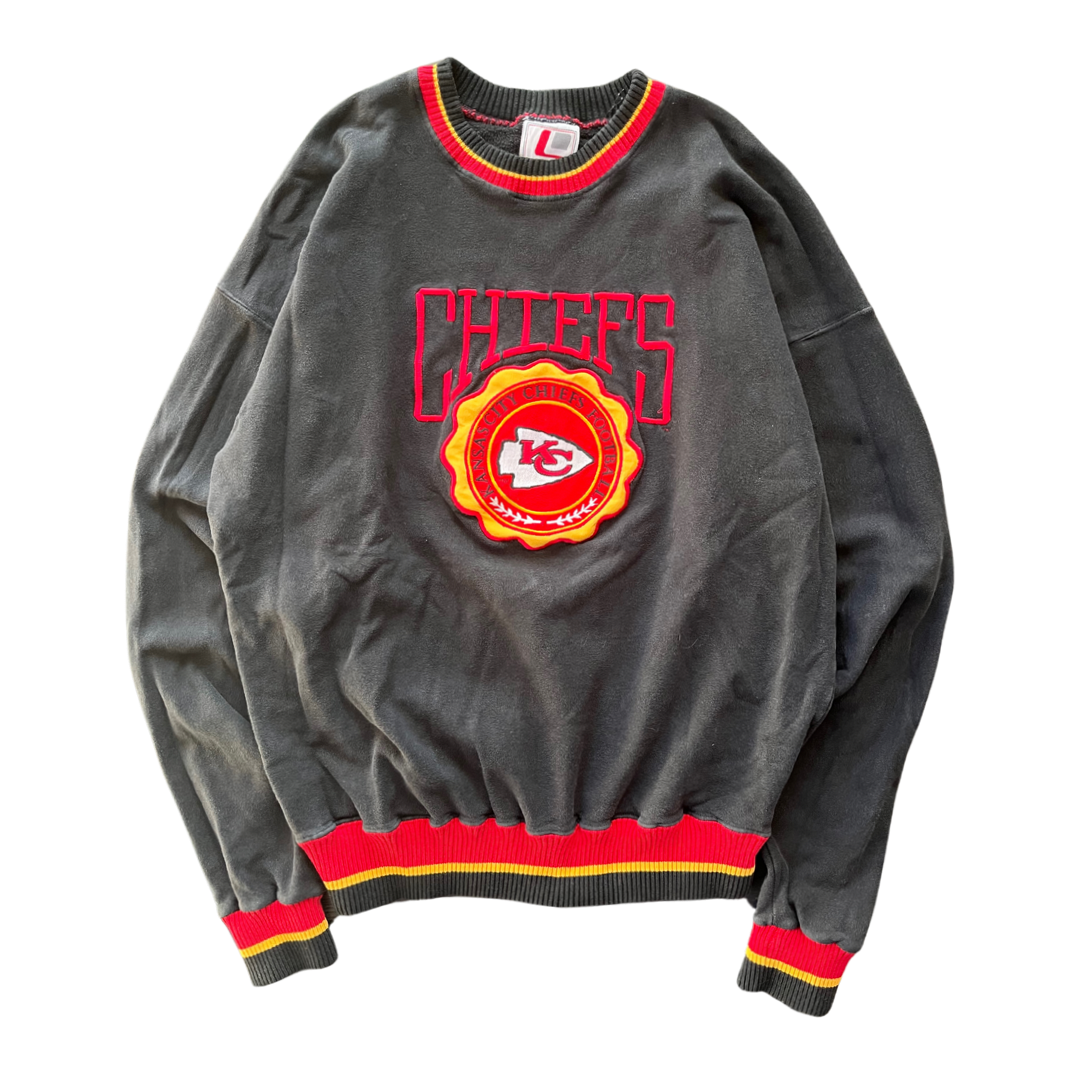 WESTSIDE STOREY VINTAGE | VINTAGE 90S LEGENDS KC CHIEFS SWEATSHIRT - BLACK - Westside Storey