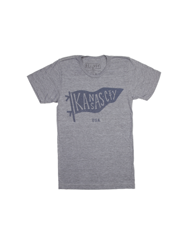 BELLBOY  KC PENNANT T-SHIRT - NAVY - Westside Storey