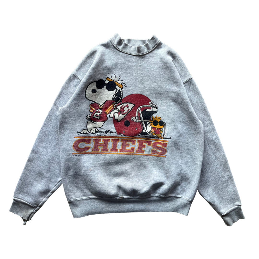 WESTSIDE STOREY VINTAGE | VINTAGE 90S SNOOPY KC CHIEFS SWEATSHIRT - Westside Storey