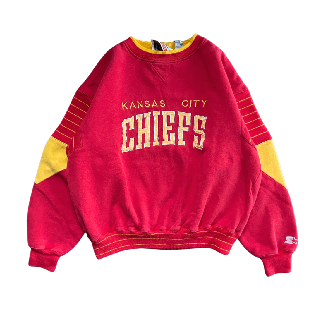 WESTSIDE STOREY VINTAGE | VINTAGE RARE 80S STARTER KC CHIEFS SWEATSHIRT- RED - Westside Storey