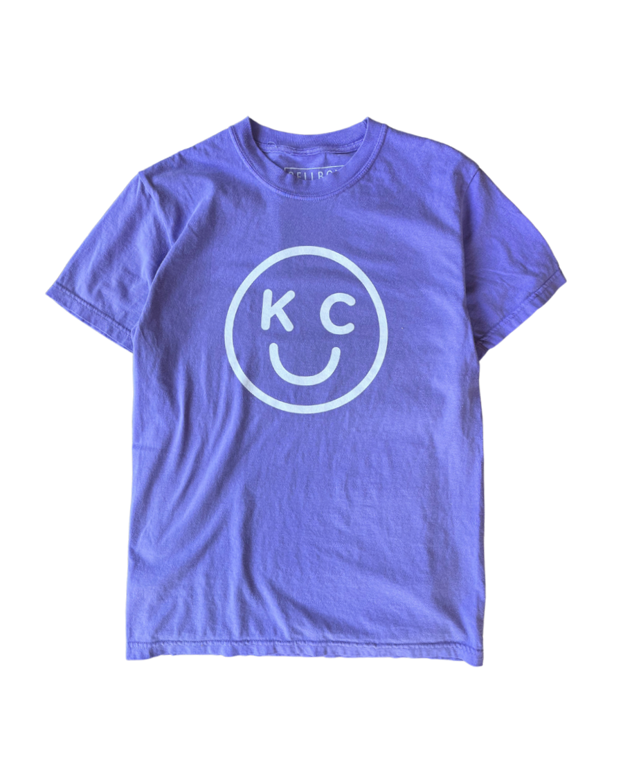 BELLBOY | KC SMILEY T-SHIRT - VIOLET - Westside Storey