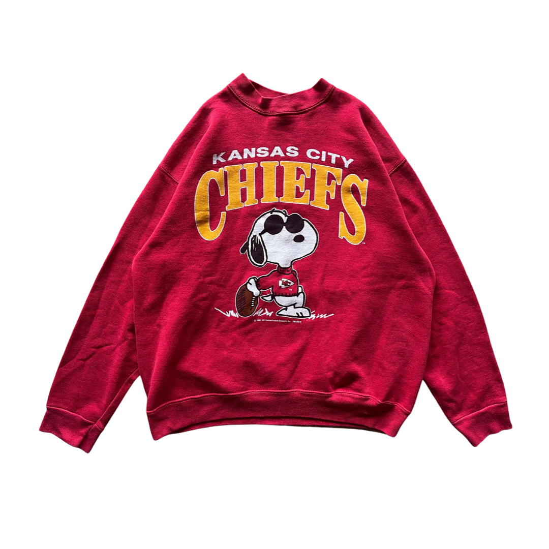 WESTSIDE STOREY VINTAGE | VINTAGE 90S SNOOPY KC CHIEFS SWEATSHIRT - Westside Storey