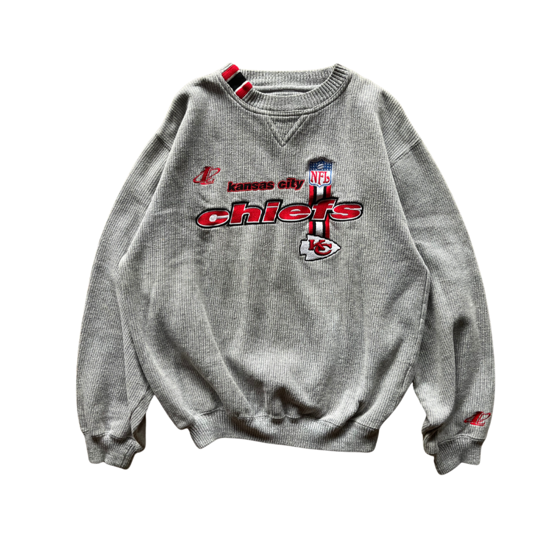 WESTSIDE STOREY VINTAGE | VINTAGE 90S PROLINE RIBBED KC CHIEFS SWEATSHIRT - Westside Storey