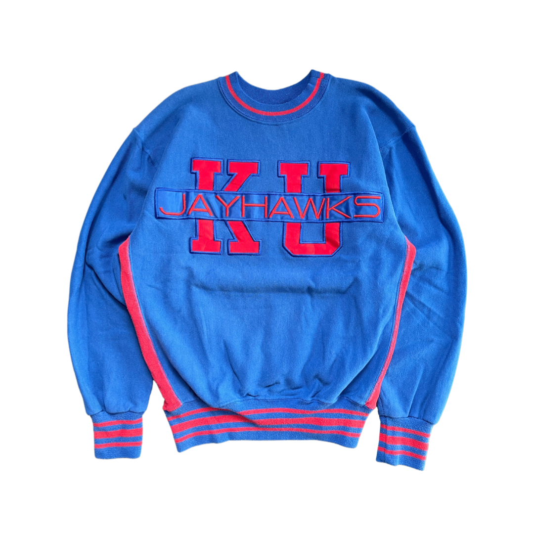WESTSIDE STOREY VINTAGE | VINTAGE 90S KU JAYHAWKS LEGENDS BLUE SWEATSHIRT - Westside Storey
