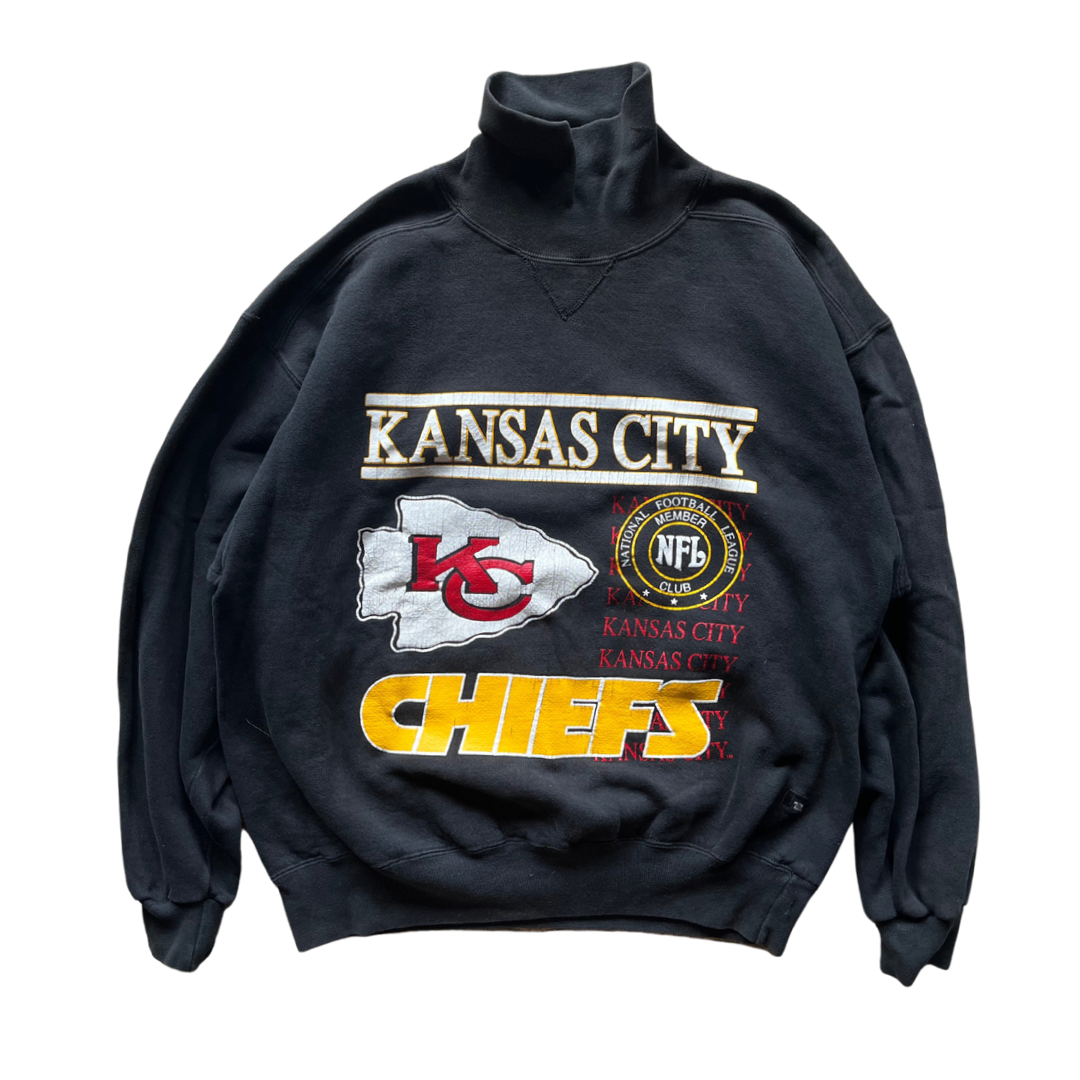 WESTSIDE STOREY VINTAGE | VINTAGE 90S MOCKNECK KC CHIEFS SWEATSHIRT - Westside Storey