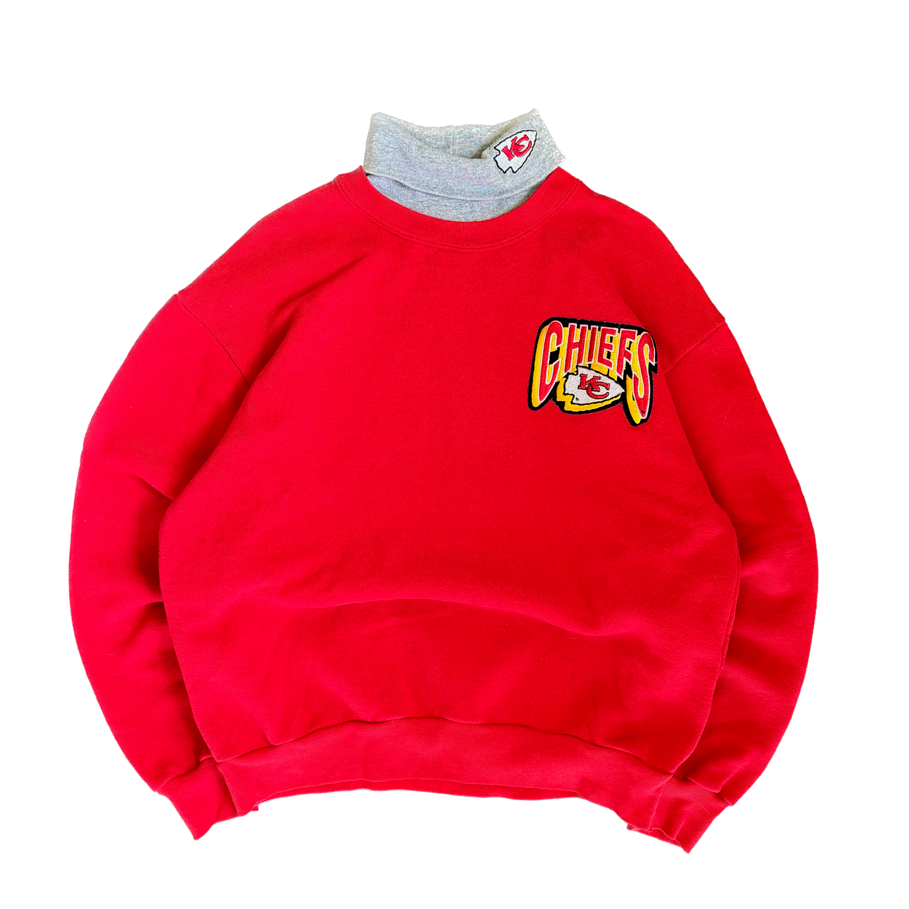 WESTSIDE STOREY VINTAGE | VINTAGE 90'S KC TURTLENECK SWEATSHIRT - RED - Westside Storey