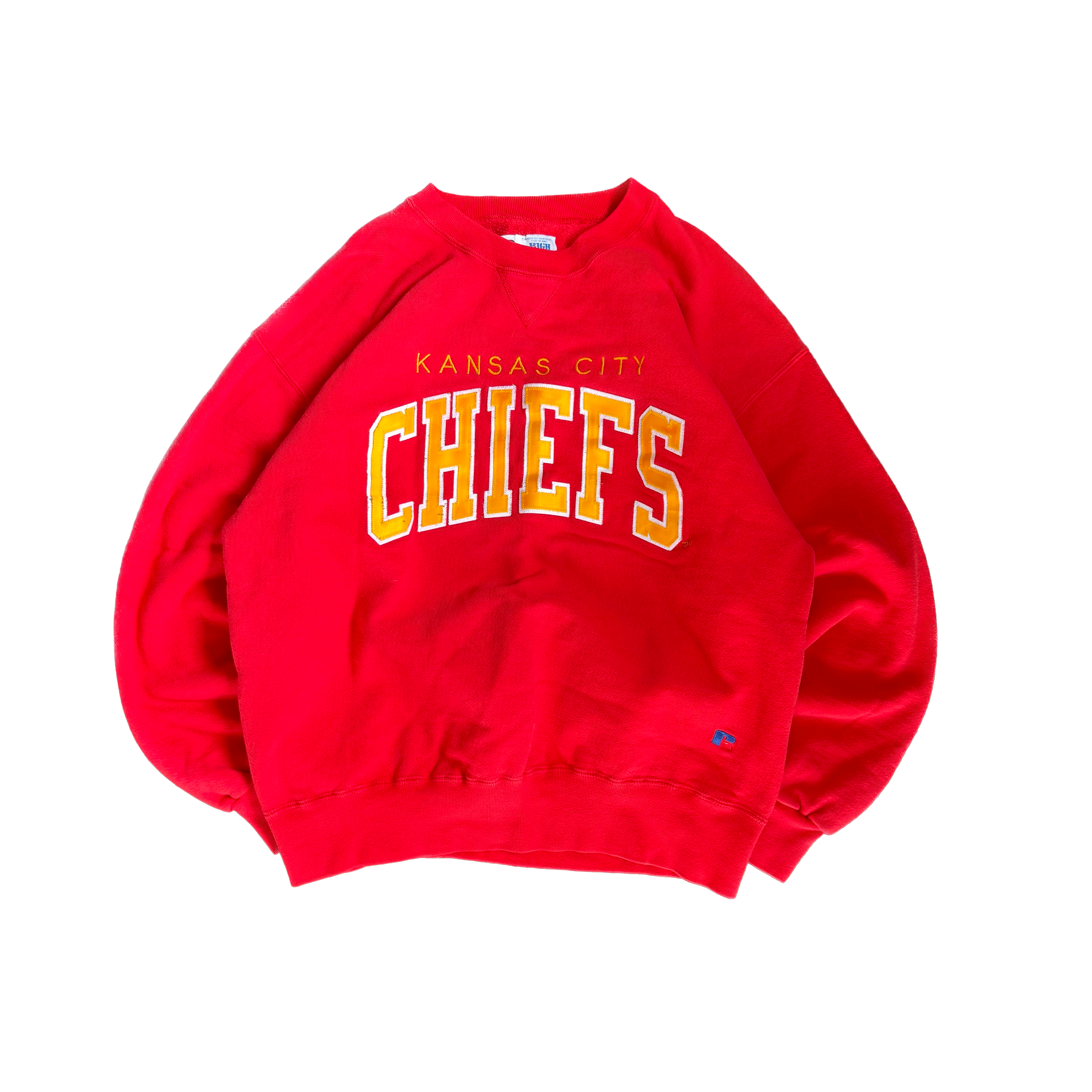 WESTSIDE STOREY VINTAGE | VINTAGE 90'S KC CHIEFS RUSSELL PRO HIGH COTTON SWEATSHIRT - RED Westside Storey