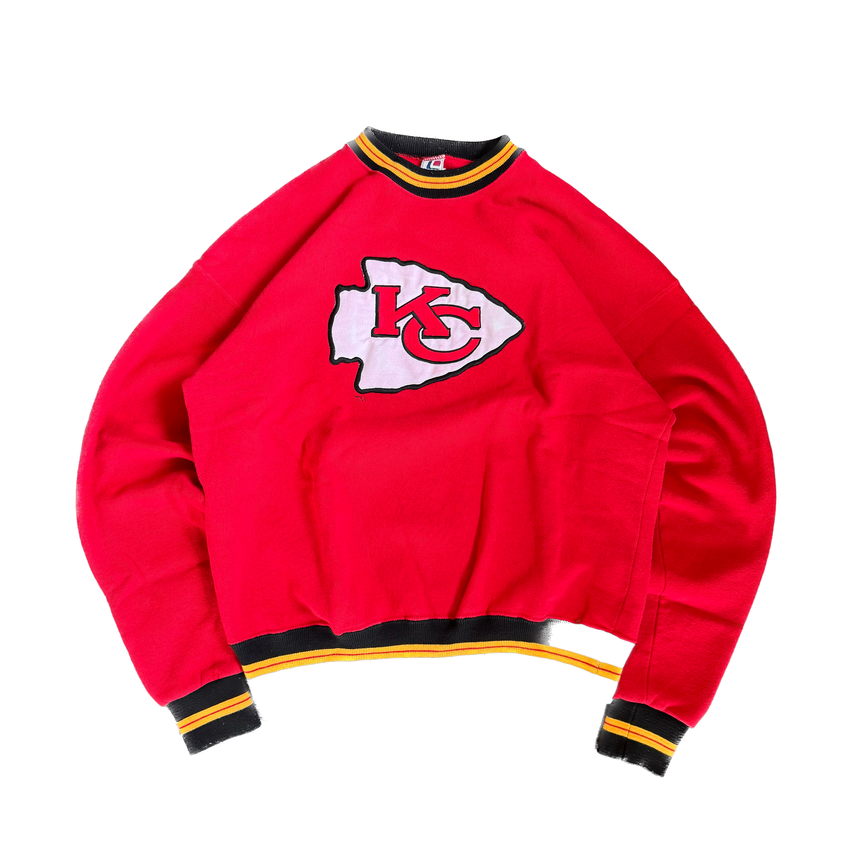 WESTSIDE STOREY VINTAGE | VINTAGE 90'S KC CHIEFS LEGENDS RIBBON COLLAR SWEATSHIRT - RED Westside Storey