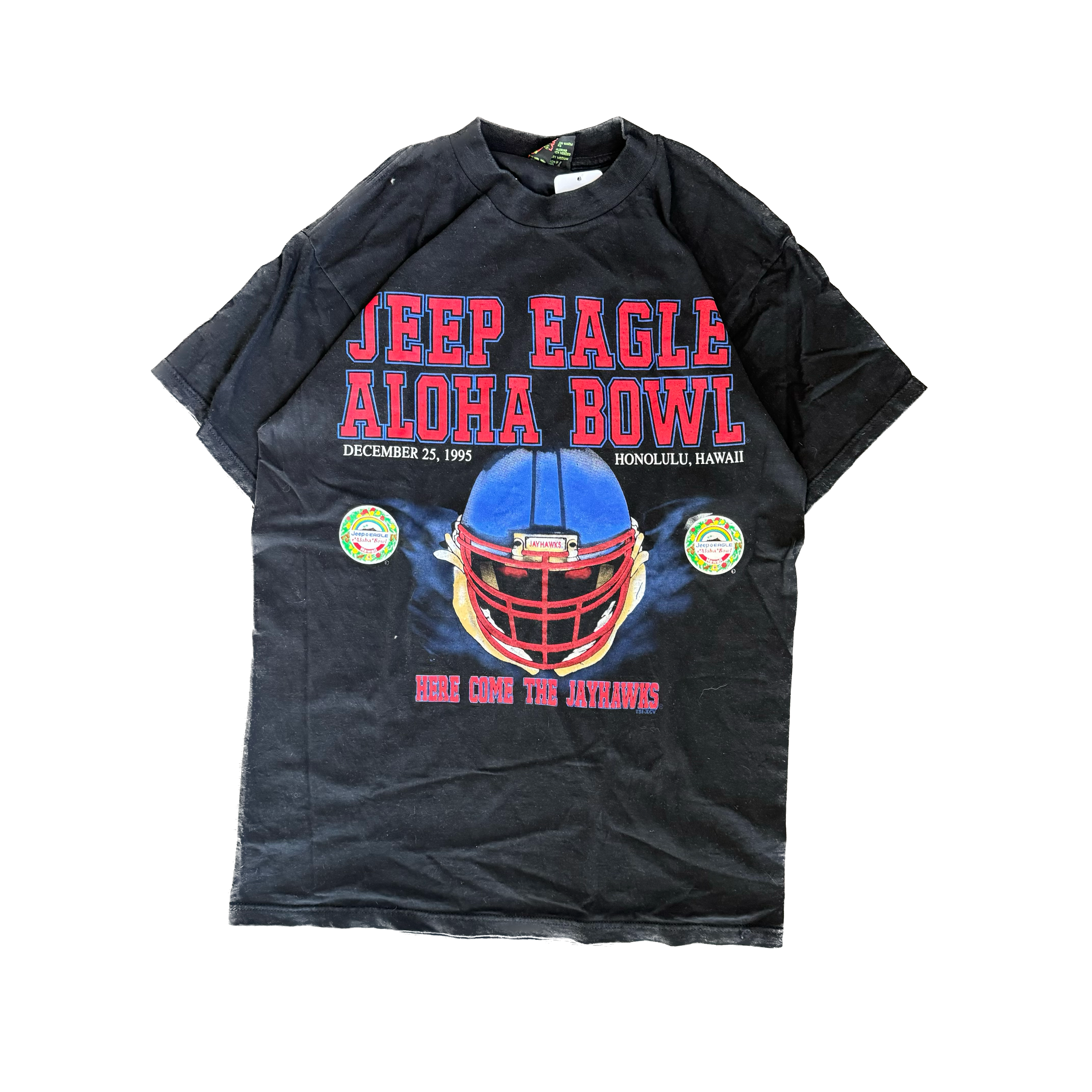 WESTSIDE STOREY VINTAGE | VINTAGE 1995 KU JAYHAWKS ALOHA BOWL T-SHIRT - BLACK - Westside Storey