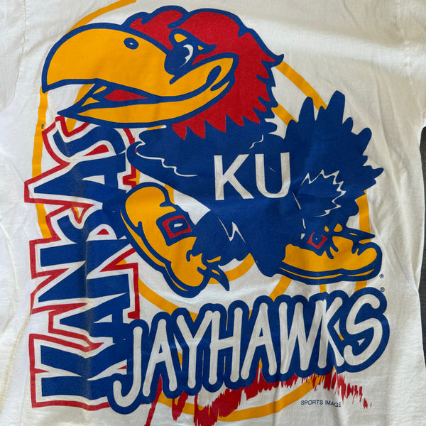 WESTSIDE STOREY VINTAGE | VINTAGE 90'S KANSAS JAYHAWKS AOP T