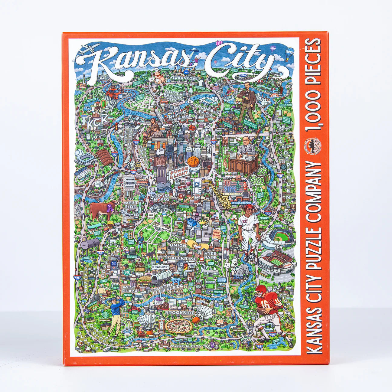 KANSAS CITY PUZZLE COMPANY | KANSAS CITY MAP - 1000 PIECE PUZZLE - Westside Storey