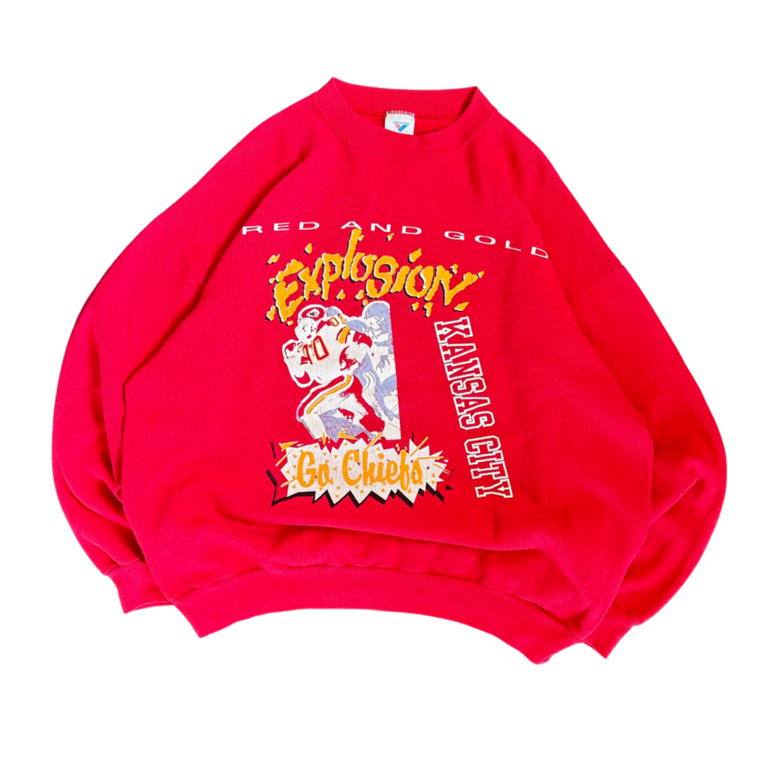 WESTSIDE STOREY VINTAGE | VINTAGE 90'S KC CHIEFS EXPLOSION - RED - Westside Storey