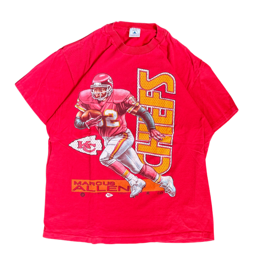 WESTSIDE STOREY VINTAGE | VINTAGE 1996 MARCUS ALLEN KC CHIEFS T-SHIRT - RED - Westside Storey