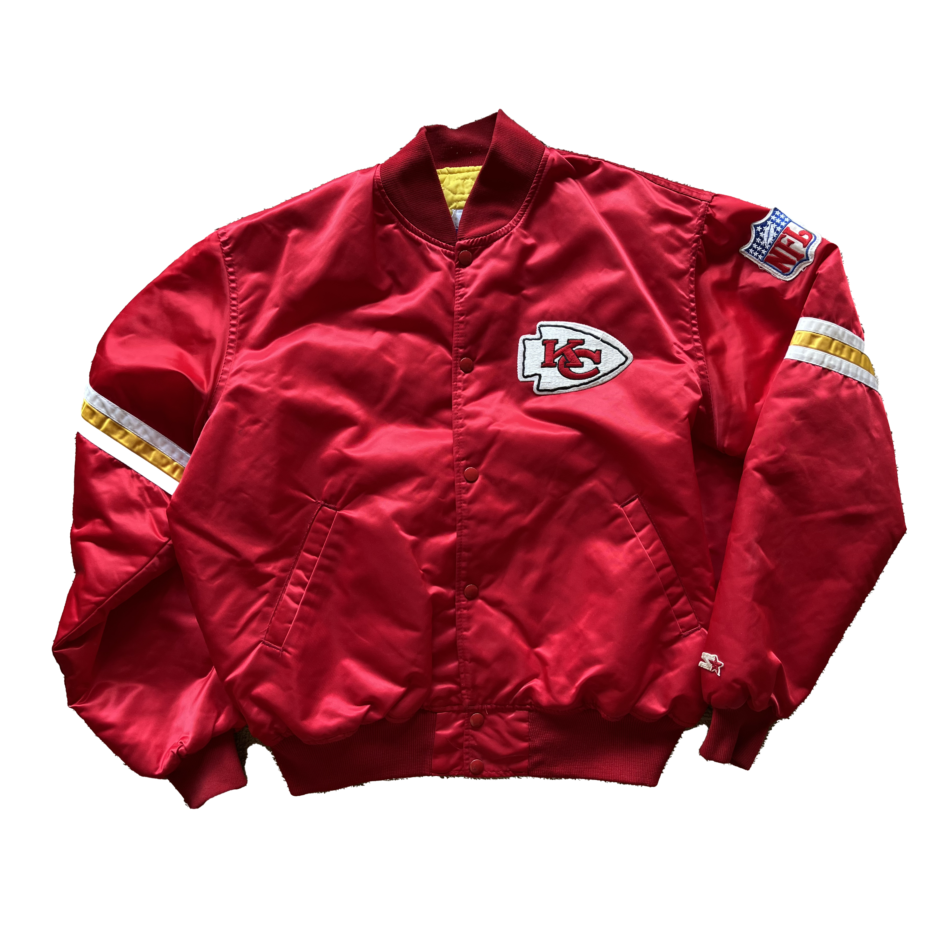 WESTSIDE STOREY VINTAGE | VINTAGE 90S STARTER PRO LINE SATIN STARTER CHIEFS JACKET - Westside Storey