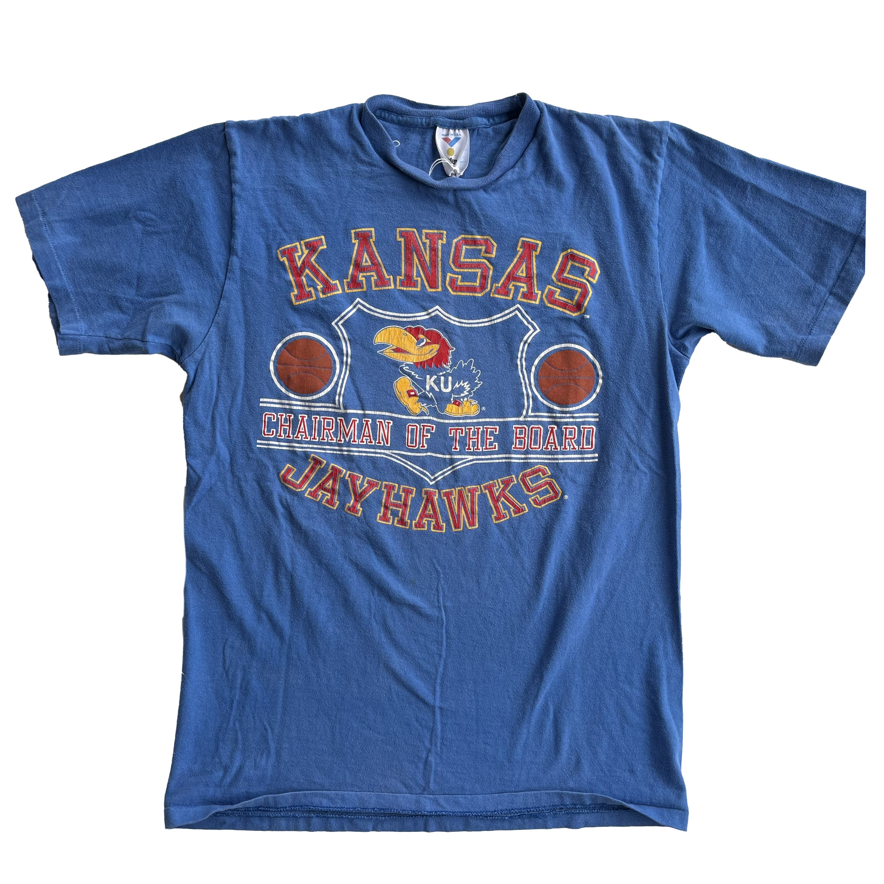 WESTSIDE STOREY VINTAGE | VINTAGE 90S KANSAS JAYHAWKS CHAIRMAN OF THE BOARD TEE - Westside Storey