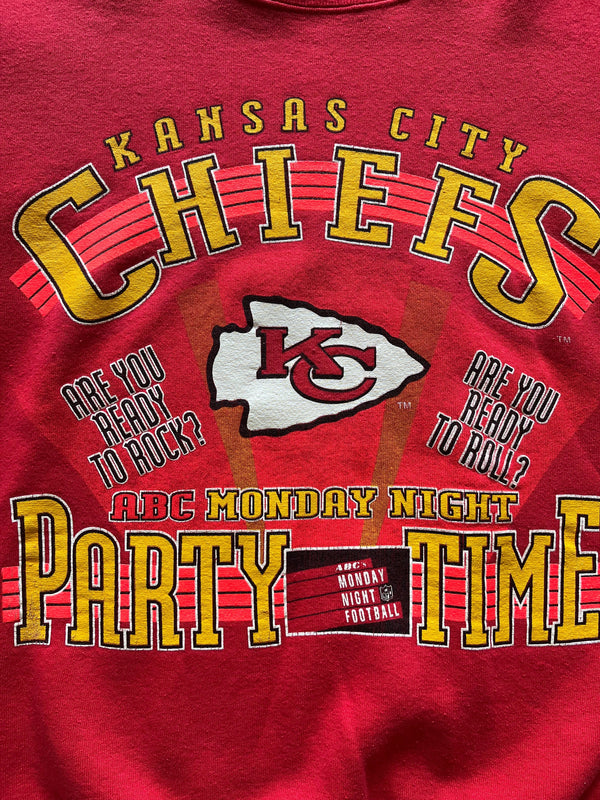 WESTSIDE STOREY VINTAGE  VINTAGE 90S NUTMEG STITCHED CHIEFS SWEATSHIR -  Westside Storey