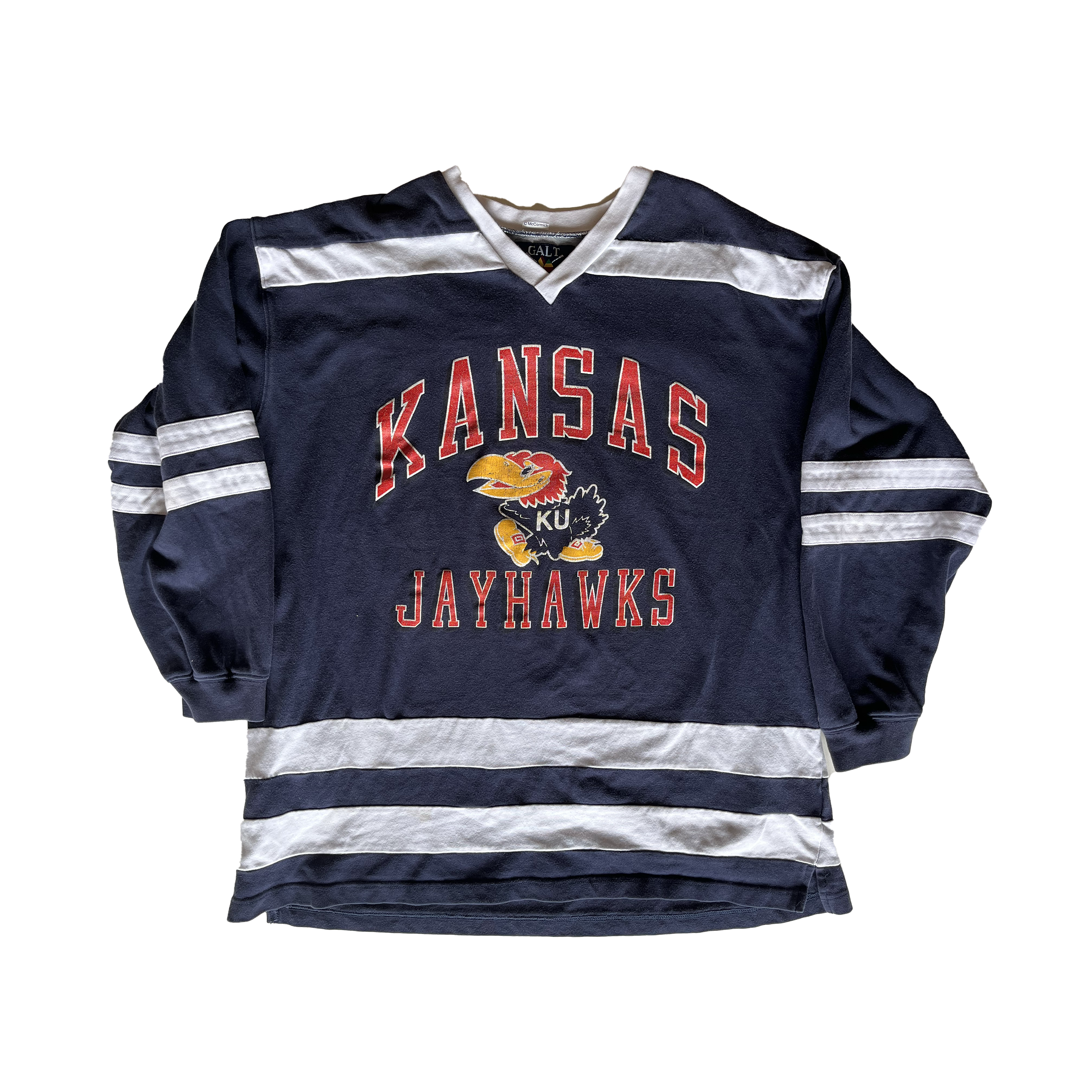 WESTSIDE STOREY VINTAGE | VINTAGE 90S KU JAYHAWKS JERSEY SWEATSHIRT - Westside Storey