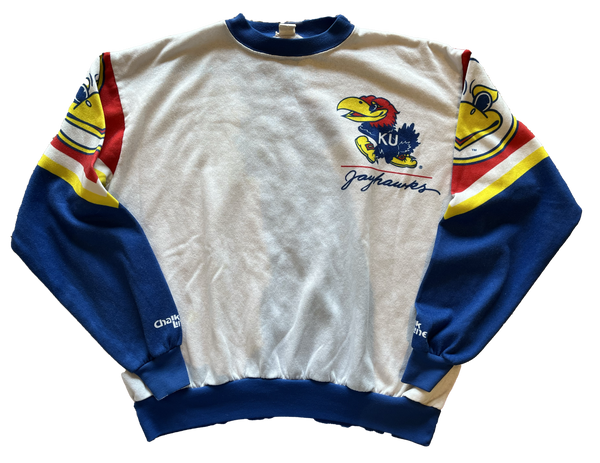 WESTSIDE STOREY VINTAGE  VINTAGE 80S KU JAYHAWKS HOCKEY JERSEY