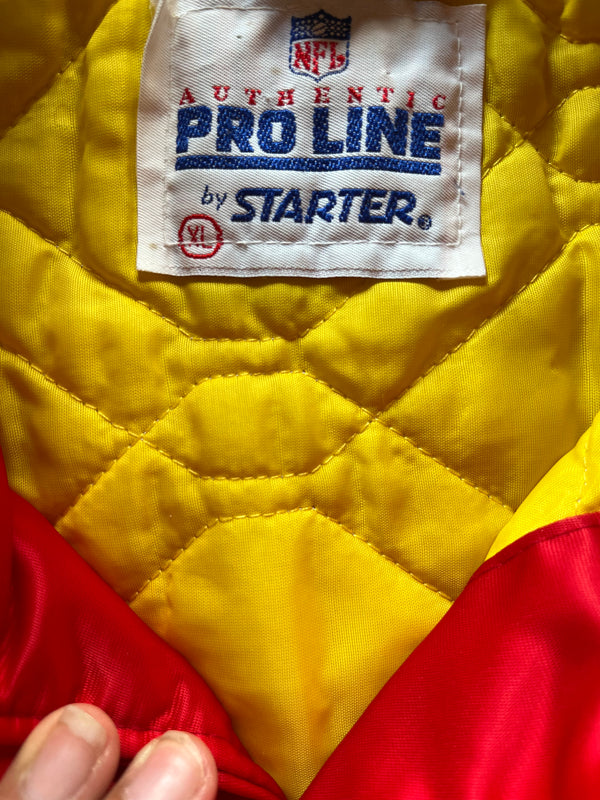 vintage 90s starter pro line satin starter chiefs jacket