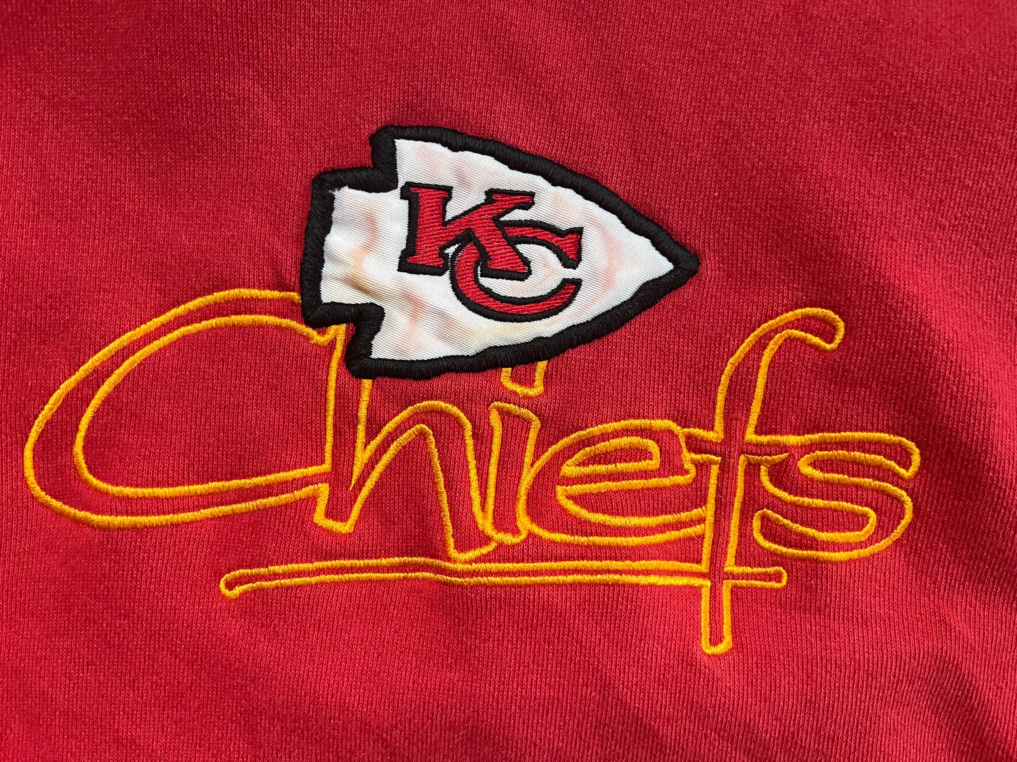 WESTSIDE STOREY VINTAGE | VINTAGE CHIEFS 90S THE GAME COLOR BLOCK SWEATSHIRT - Westside Storey