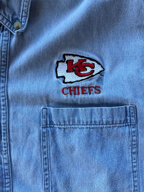 kc chiefs denim shirt