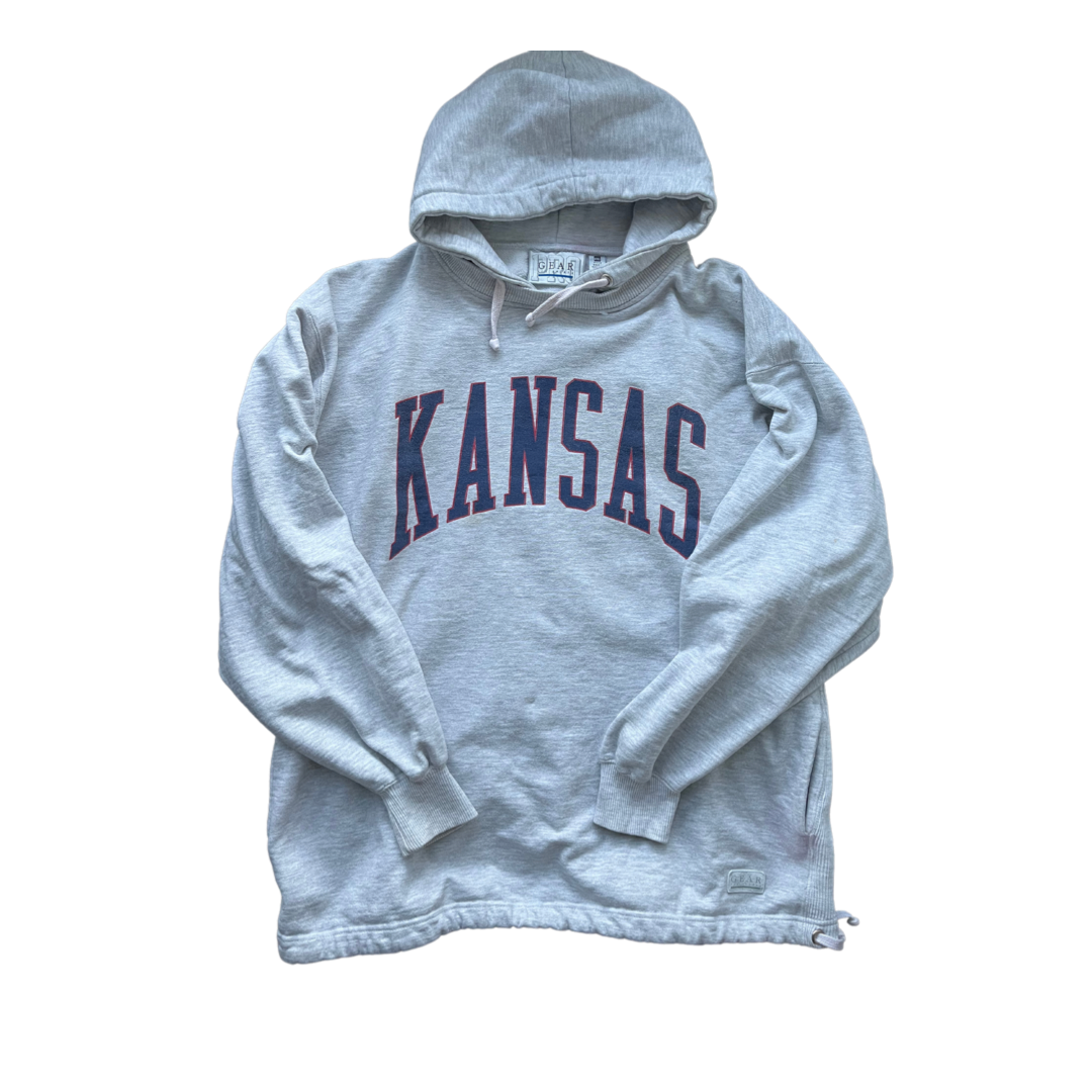 WESTSIDE STOREY VINTAGE | VINTAGE 90S KU JAYHAWKS HOODIE W/ POCKETS - Westside Storey