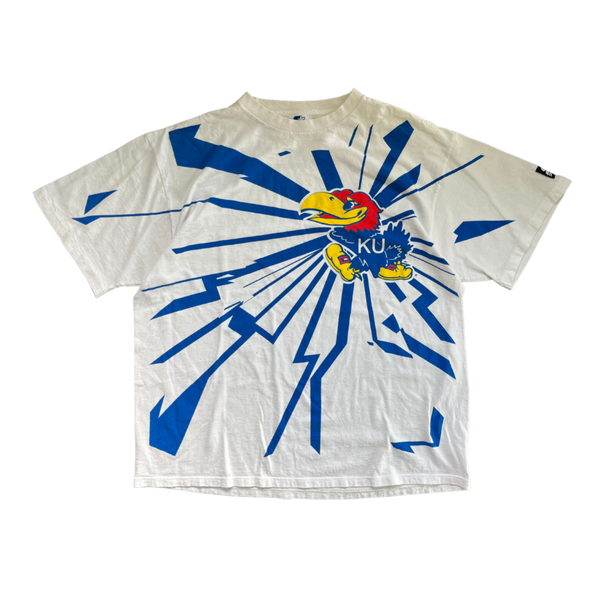 WESTSIDE STOREY VINTAGE  KANSAS JAYHAWKS 1988 NCAA CHAMPIONS T-SHIRT -  Westside Storey