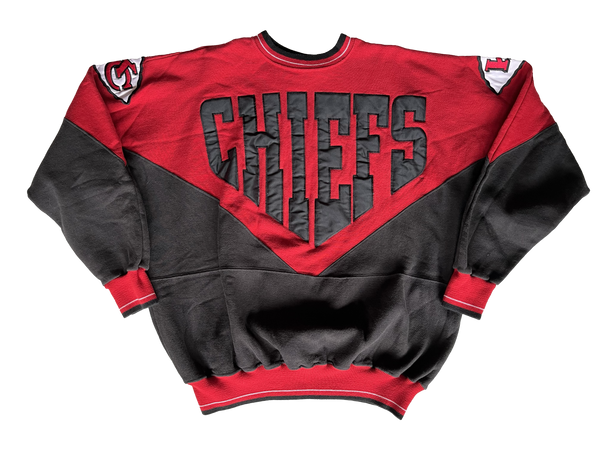 WESTSIDE STOREY VINTAGE  VINTAGE 90S SPELLOUT KC CHIEFS SWEATSHIRT -  Westside Storey