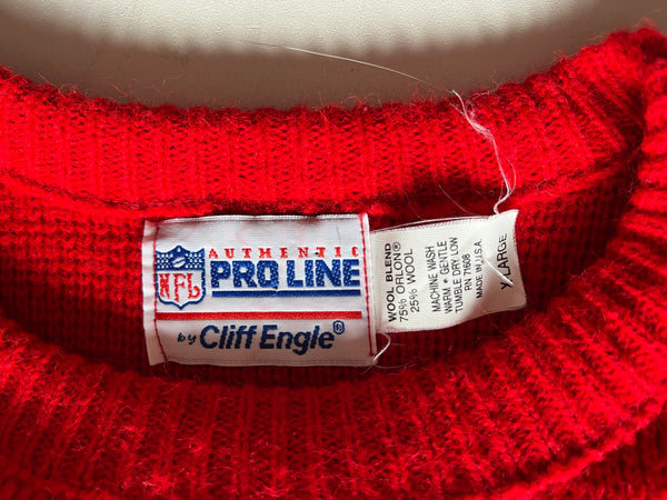 Vintage Cliff Engle Pro Line Sweater Kansas City Chiefs XL Retro 80s 90s USA