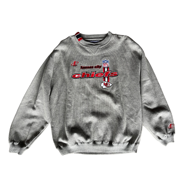 Youth Gray Kansas City Chiefs Current Logo Pullover Hoodie