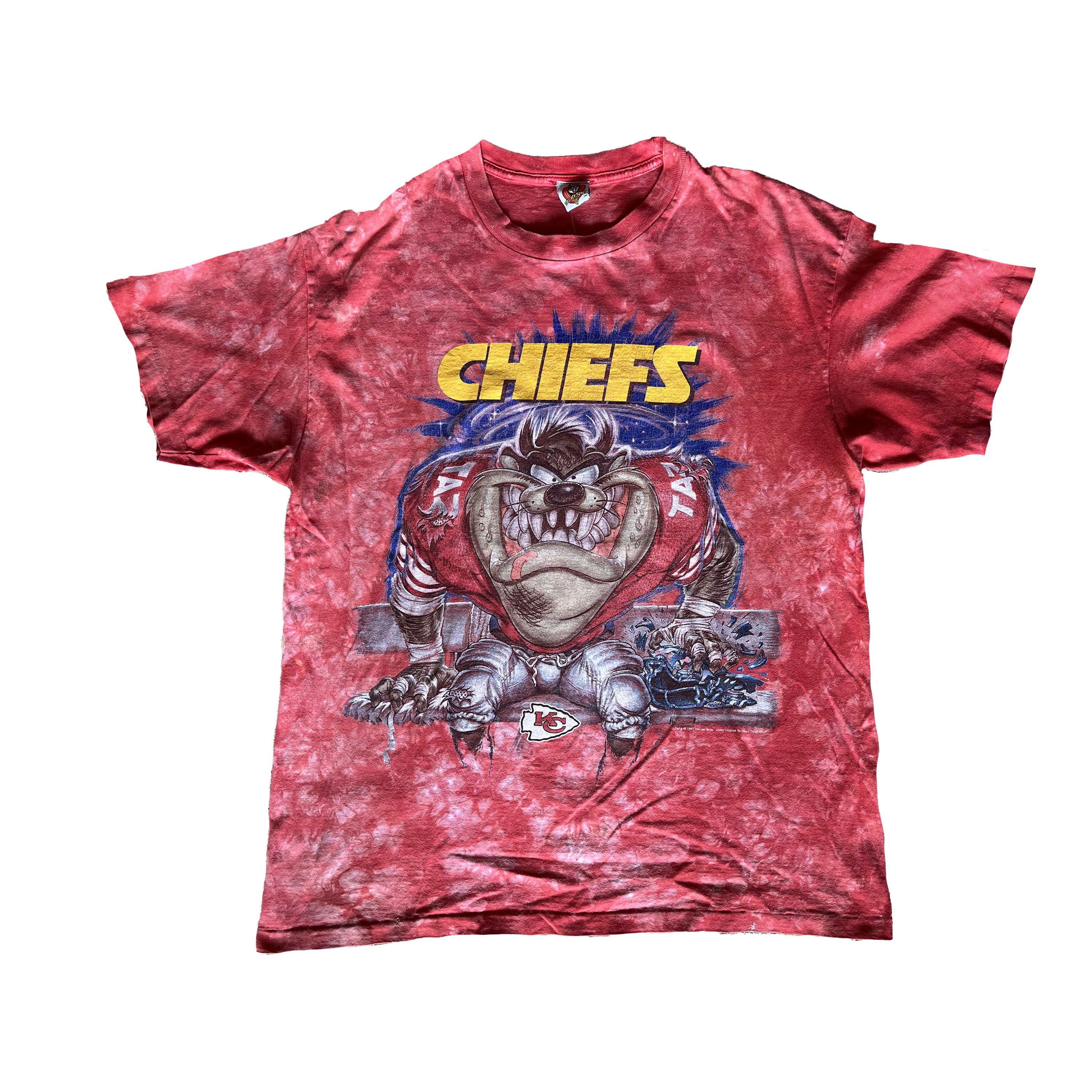 WESTSIDE STOREY VINTAGE | VINTAGE 90S CHIEFS TAZ TIE DYE T-SHIRT - Westside Storey