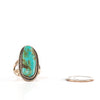 VINTAGE JEWELRY | STERLING TURQUOISE RING (SIZE 4)