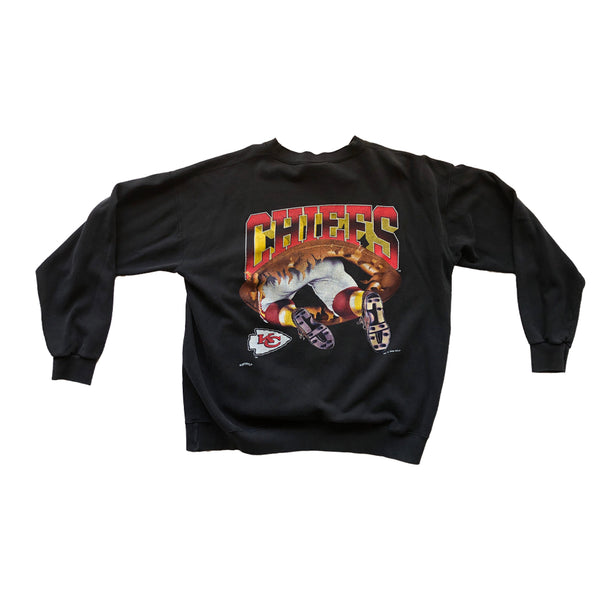 WESTSIDE STOREY VINTAGE  VINTAGE 90S NUTMEG STITCHED CHIEFS SWEATSHIR -  Westside Storey