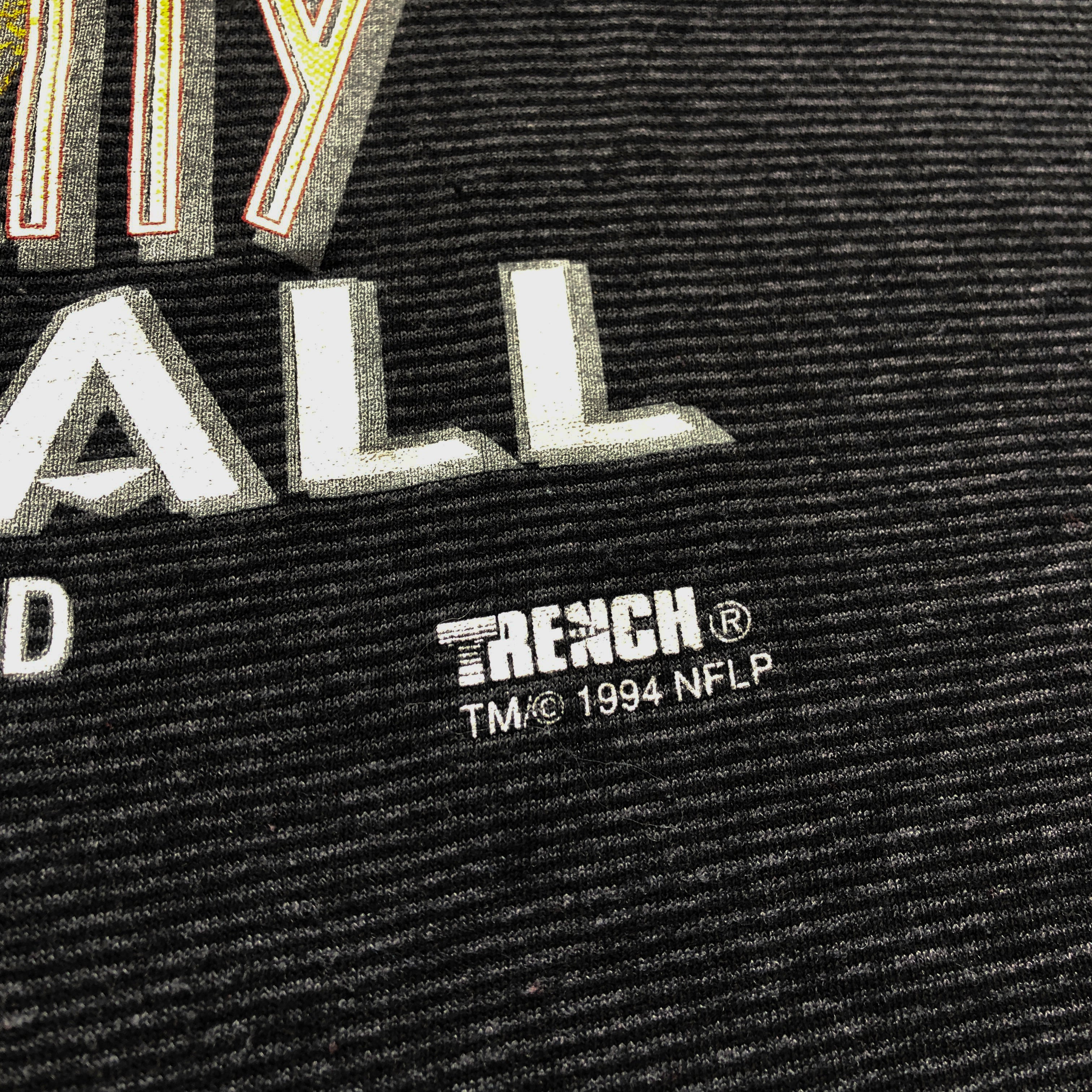 WESTSIDE STOREY VINTAGE | VINTAGE 90'S STRIPED CHIEFS BLACK T-SHIRT - Westside Storey