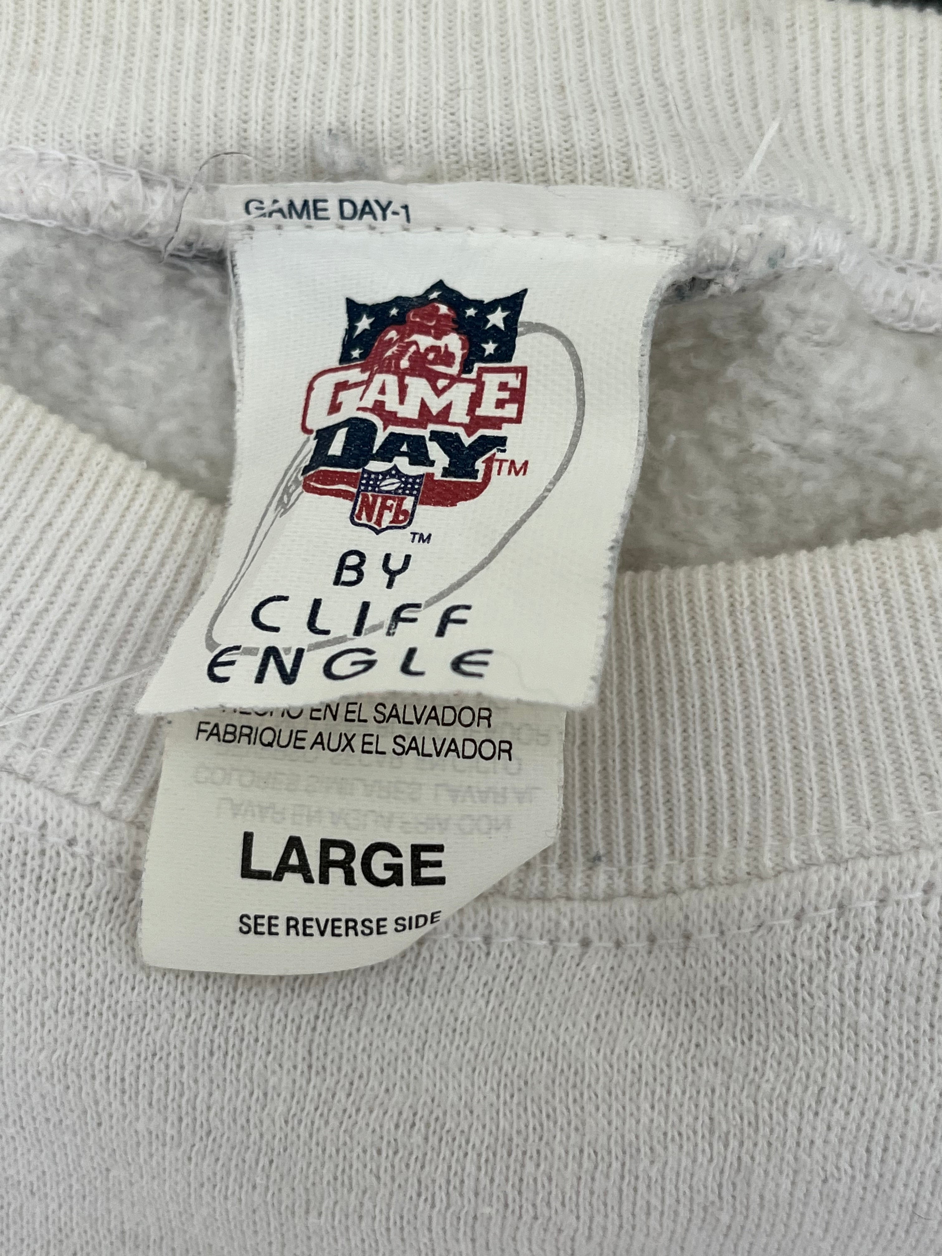 WESTSIDE STOREY VINTAGE | VINTAGE 90S CLIFF ENGLE GRAFFITI RARE KC CHIEFS SWEATSHIRT- WHITE - Westside Storey