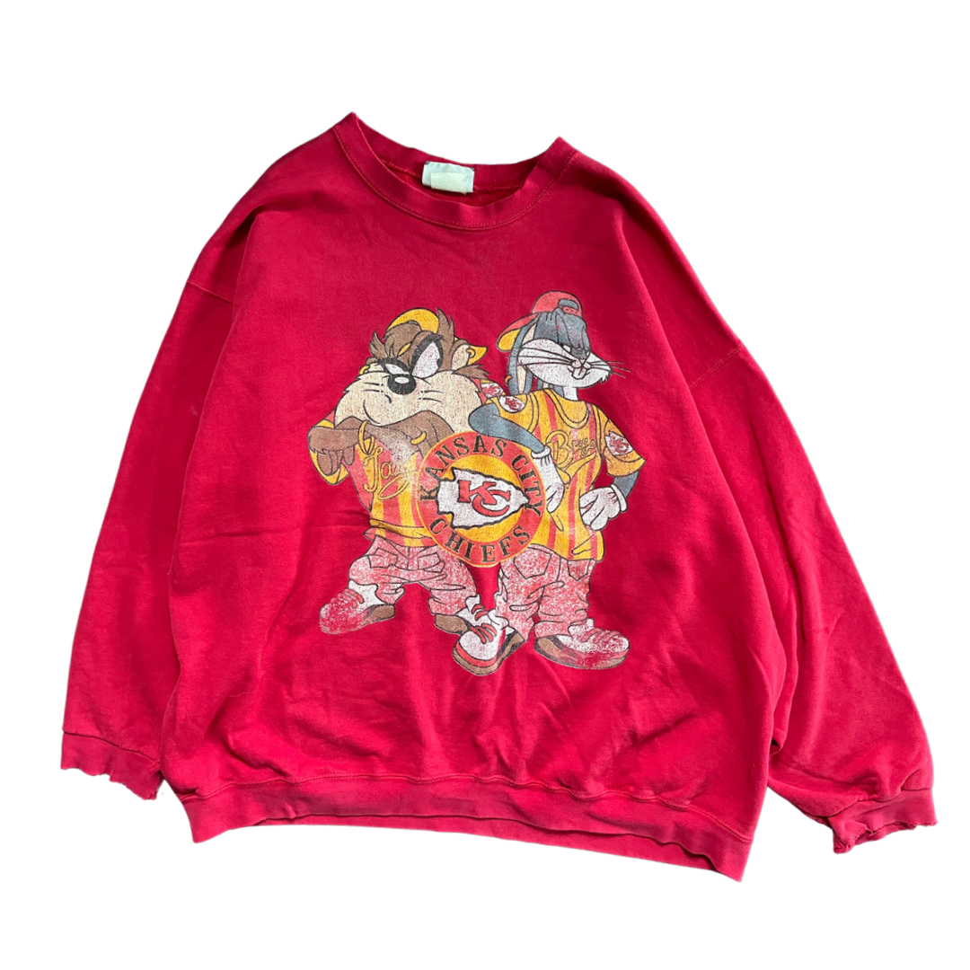 WESTSIDE STOREY VINTAGE VINTAGE 90S LOONEY TUNES BUGS TAZ KC CHIEFS Westside Storey