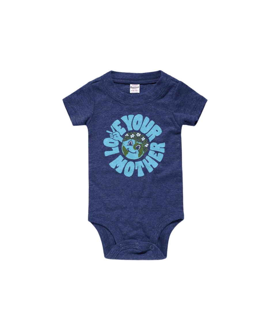 CHARLIE HUSTLE | KIDS LOVE YOUR MOTHER ONESIE - NAVY - Westside Storey