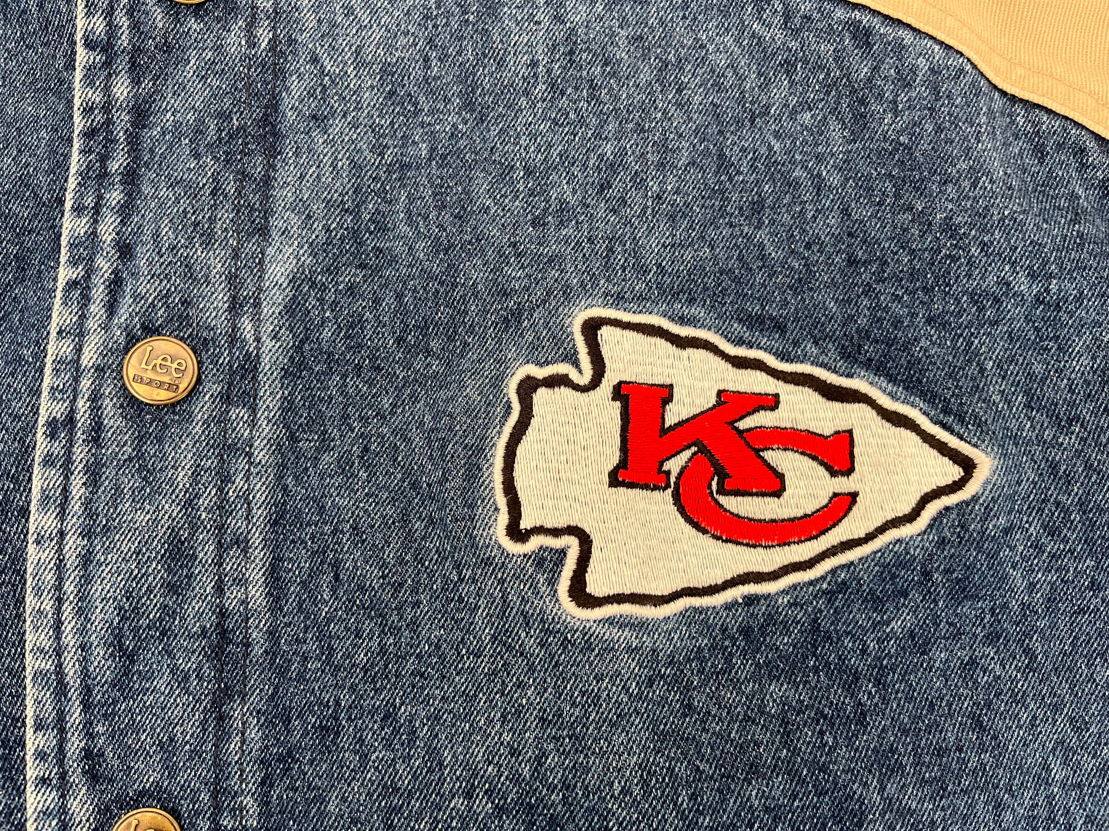 WESTSIDE STOREY VINTAGE | VINTAGE 90S LEE LETTERMAN KC CHIEFS- DENIM - Westside Storey