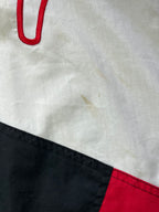 WESTSIDE STOREY VINTAGE | VINTAGE 90S KC CHIEFS EMBROIDERED SPELLOUT PROPLAYER WINDBREAKER JACKET - BLACK/WHITE - Westside Storey