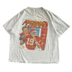 WESTSIDE STOREY VINTAGE | VINTAGE 90S KC CHIEFS JOE MONTANA CHARACTER T-SHIRT - GRAY - Westside Storey