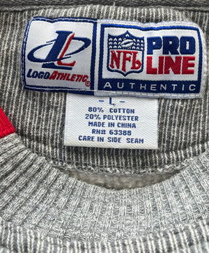 WESTSIDE STOREY VINTAGE | VINTAGE 90S LOGO ATHLETIC PROLINE RIBBED KC CHIEFS SWEATSHIRT - GREY - Westside Storey