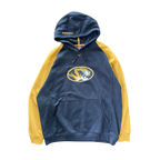 WESTSIDE STOREY VINTAGE | VINTAGE 90S MIZZOU NIKE MIDDLE SWOOSH EMBROIDERED TIGER HOODIE- BLACK/GOLD - Westside Storey