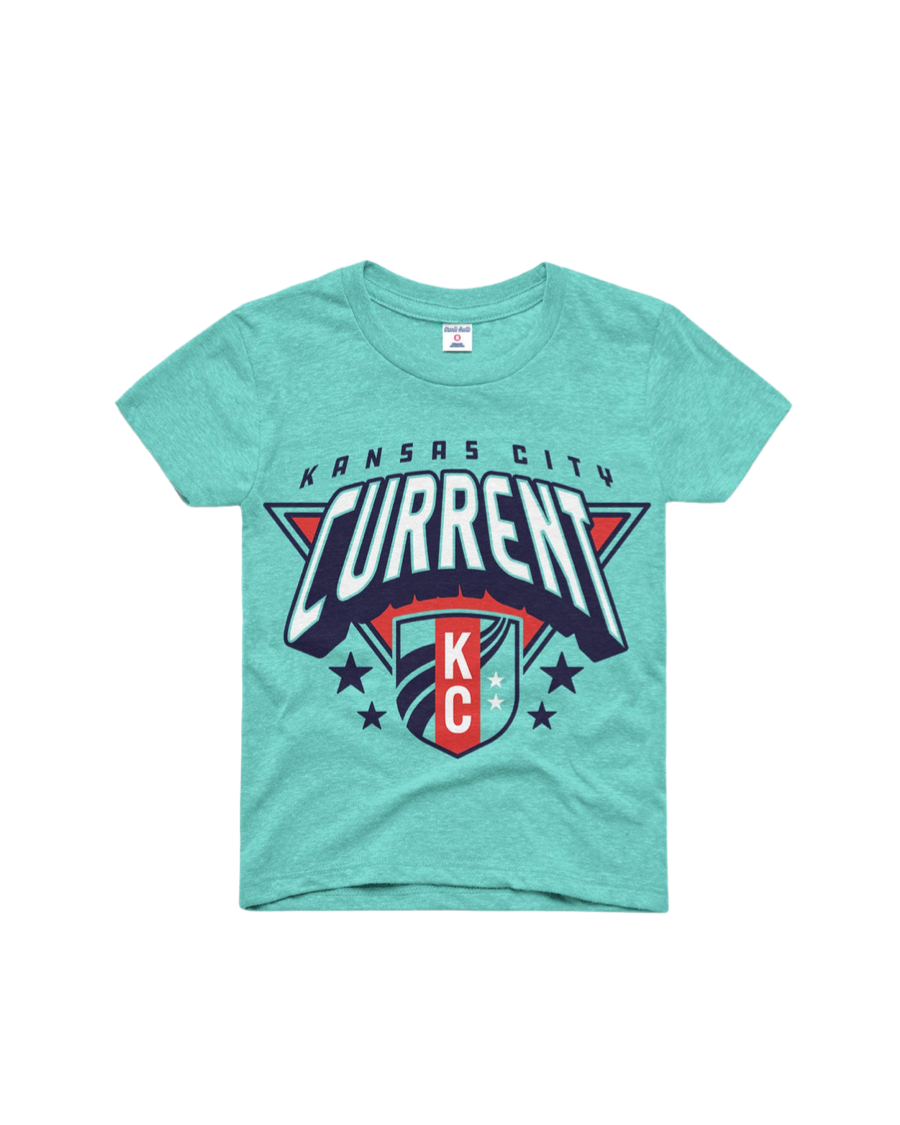 CHARLIE HUSTLE | KC CURRENT STARS KIDS TEE - TEAL