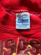 WESTSIDE STOREY VINTAGE | VINTAGE 1994 SALEM CRUSHING GREEN AOP HEAVY KC CHIEFS SWEATSHIRT - RED - Westside Storey