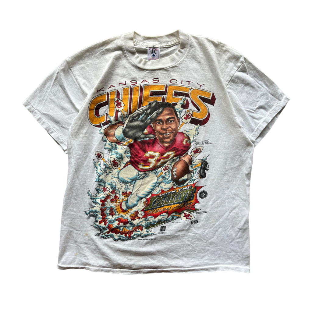 WESTSIDE STOREY VINTAGE | VINTAGE 1996 MARCUS ALLEN CARICATURE CHIEFS T-SHIRT - Westside Storey
