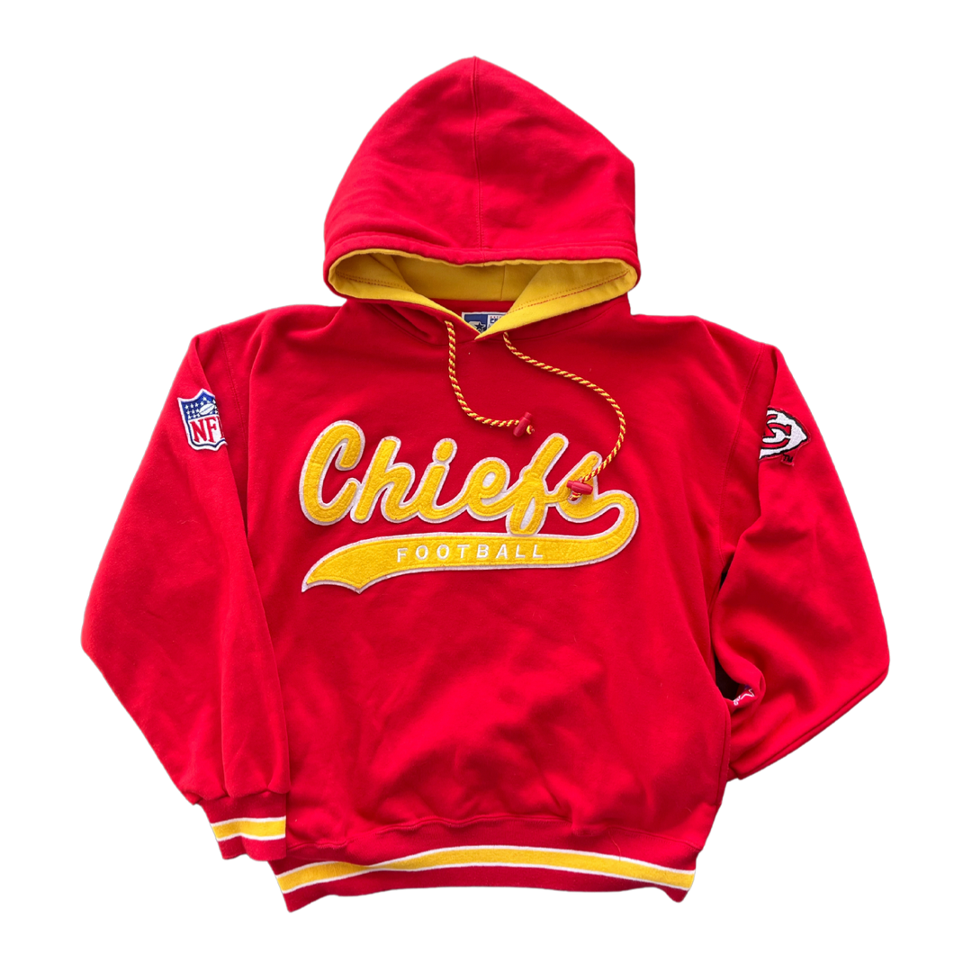 WESTSIDE STOREY VINTAGE | VINTAGE 90S STARTER SCRIPT KC CHIEFS HOODIES - RED - Westside Storey
